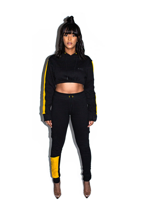 Racer Cropped Hoodie